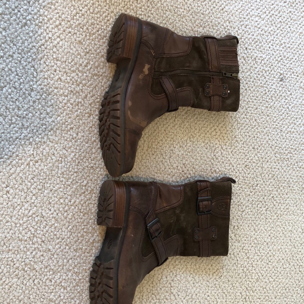 Brown, calf height Ariat boots